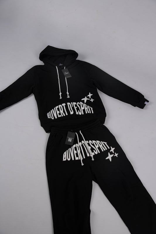 Napoleon Puff Print Full Tracksuit - Black