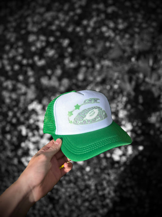 Visionary Cap - Emerald Green/White